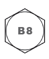 پیچB8 علامت روی گل
