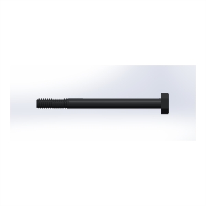 پیچ شش‌گوش ASME B18.2.1 گرید A سایز 1/4 × 3 اینچ، رزوه UNC 20 TPI، ساده - Side view