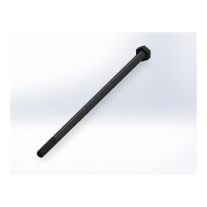 پیچ شش‌گوش ASME B18.2.1 گرید A سایز 1/4 × 7 اینچ، رزوه UNC 20 TPI، ساده - Rear view