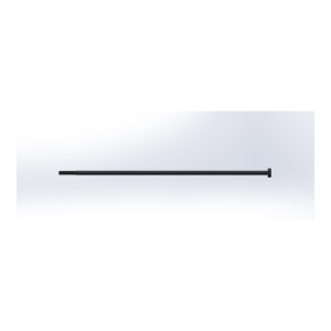 پیچ شش‌گوش ASME B18.2.1 گرید A سایز 1/4 × 12 اینچ، رزوه UNC 20 TPI، ساده - Side view