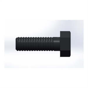 پیچ شش‌گوش ASME B18.2.1 گرید A سایز 5/16 × 1 اینچ، رزوه UNC 18 TPI، ساده - Side view