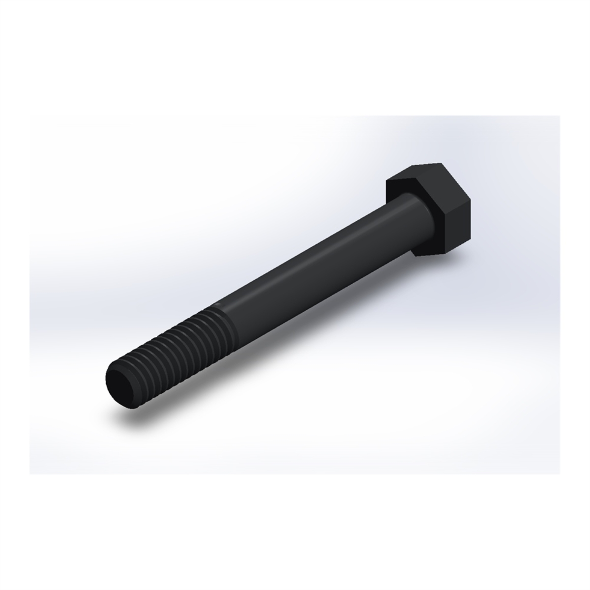 پیچ شش‌گوش ASME B18.2.1 گرید A سایز 5/16 × 2-1/2 اینچ، رزوه UNC 18 TPI، ساده - ISO view