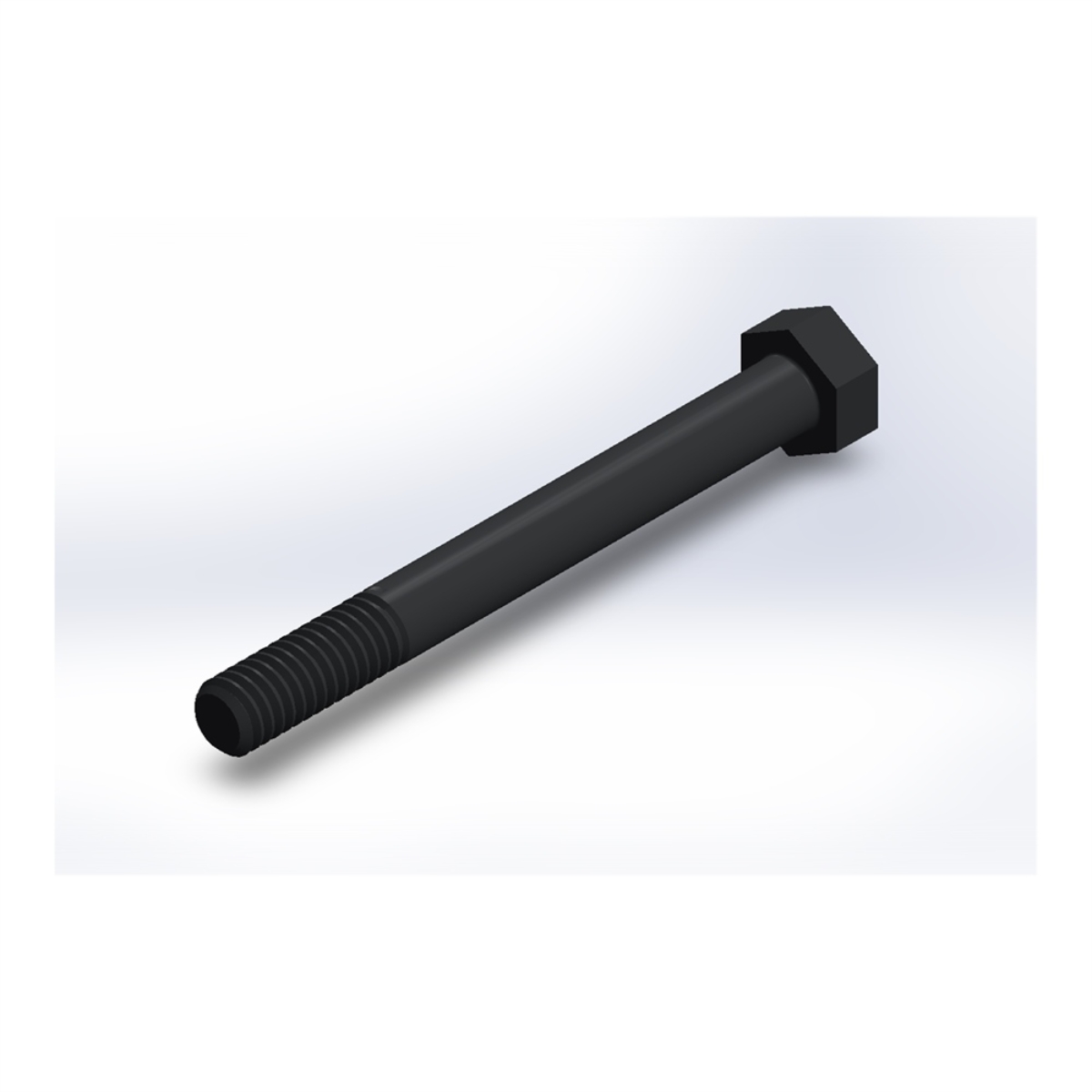 پیچ شش‌گوش ASME B18.2.1 گرید A سایز 5/16 × 3 اینچ، رزوه UNC 18 TPI، ساده - ISO view