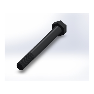 پیچ شش‌گوش ASME B18.2.1 گرید A سایز 5/16 × 3 اینچ، رزوه UNC 18 TPI، ساده - Rear view
