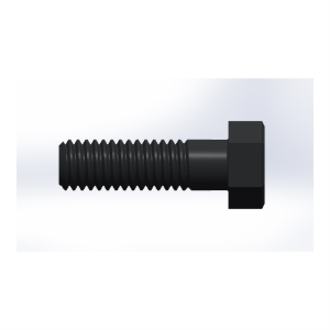 پیچ شش‌گوش ASME B18.2.1 گرید A سایز 3/8 × 1-1/4 اینچ، رزوه UNC 16 TPI، ساده - Side view