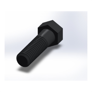پیچ شش‌گوش ASME B18.2.1 گرید A سایز 7/16 × 1-1/2 اینچ، رزوه UNC 14 TPI، ساده - Rear view