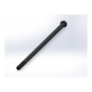 پیچ شش‌گوش ASME B18.2.1 گرید A سایز 7/16 × 10 اینچ، رزوه UNC 14 TPI، ساده - Rear view