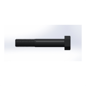 پیچ شش‌گوش ASME B18.2.1 گرید A سایز 1/2 × 3 اینچ، رزوه UNC 13 TPI، ساده - Side view