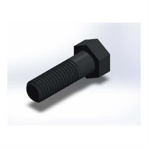 پیچ شش‌گوش ASME B18.2.1 گرید A سایز 5/8 × 2 اینچ، رزوه UNC 11 TPI، ساده - ISO view