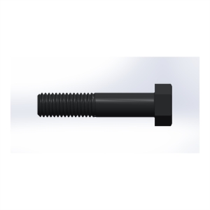 پیچ شش‌گوش ASME B18.2.1 گرید A سایز 5/8 × 3 اینچ، رزوه UNC 11 TPI، ساده - Side view