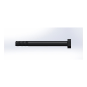 پیچ شش‌گوش ASME B18.2.1 گرید A سایز 5/8 × 6 اینچ، رزوه UNC 11 TPI، ساده - Side view