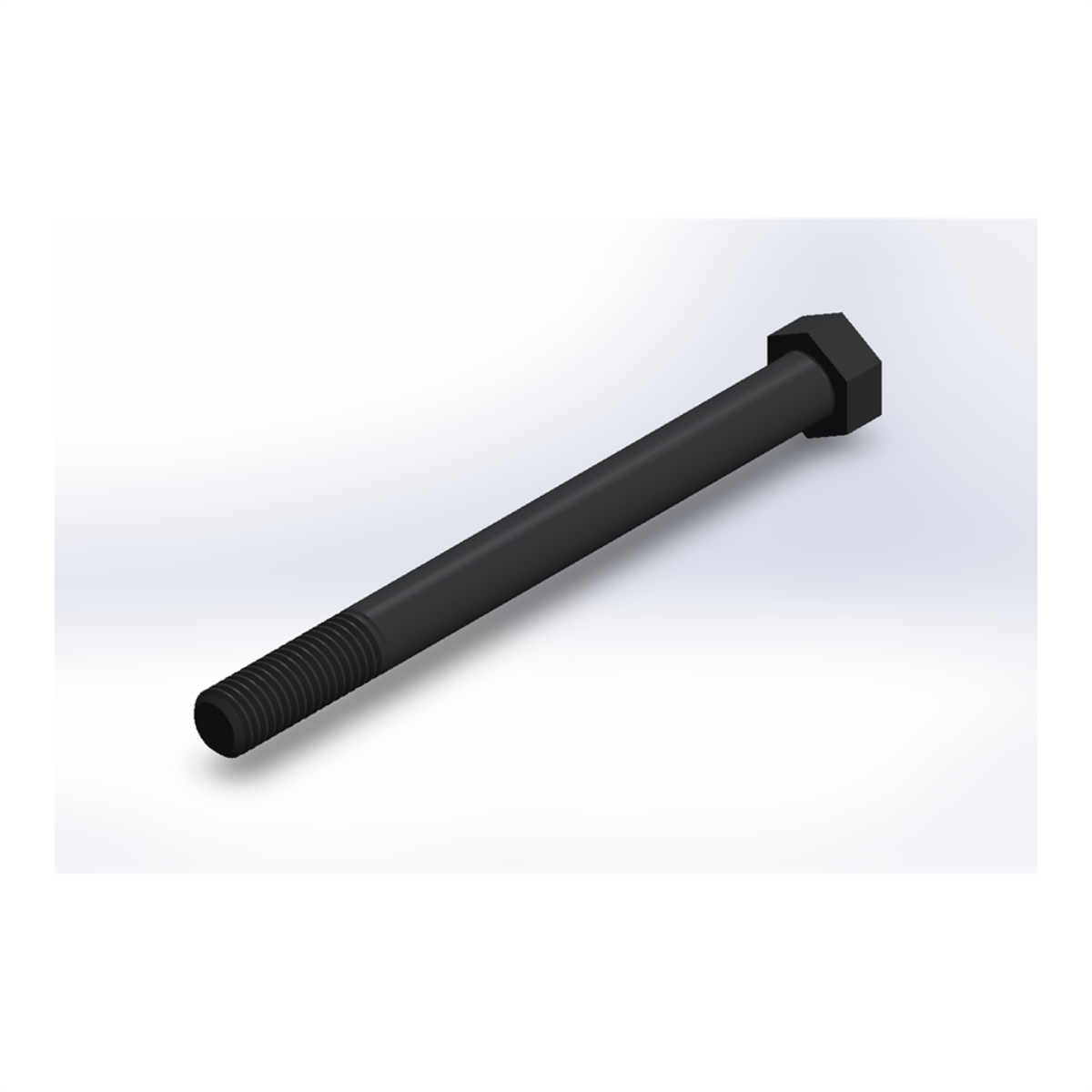 پیچ شش‌گوش ASME B18.2.1 گرید A سایز 5/8 × 7 اینچ، رزوه UNC 11 TPI، ساده - ISO view