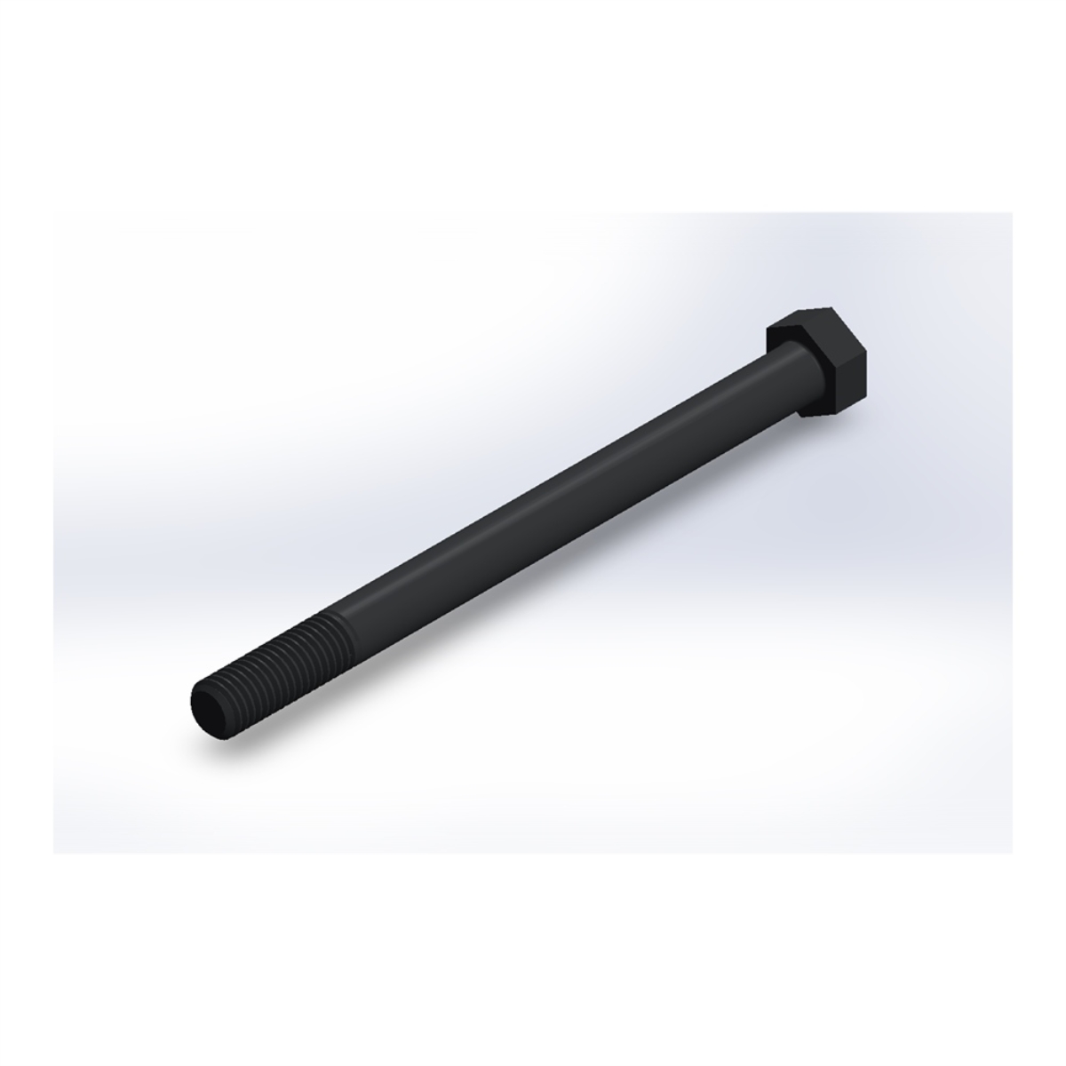 پیچ شش‌گوش ASME B18.2.1 گرید A سایز 5/8 × 8 اینچ، رزوه UNC 11 TPI، ساده - ISO view