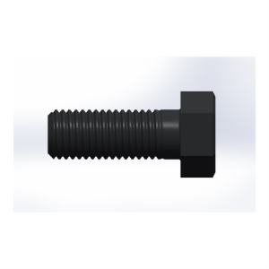 پیچ شش‌گوش ASME B18.2.1 گرید A سایز 3/4 × 2 اینچ، رزوه UNC 10 TPI، ساده - Side view