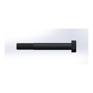 پیچ شش‌گوش ASME B18.2.1 گرید A سایز 7/8 × 7 اینچ، رزوه UNC 9 TPI، ساده - Side view