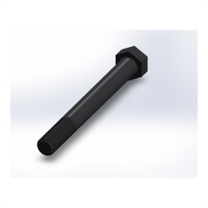 پیچ شش‌گوش ASME B18.2.1 گرید A سایز 7/8 × 8 اینچ، رزوه UNC 9 TPI، ساده - Rear view