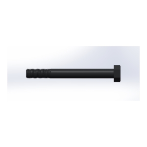 پیچ شش‌گوش ASME B18.2.1 گرید A سایز 7/8 × 8 اینچ، رزوه UNC 9 TPI، ساده - Side view