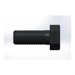 پیچ شش‌گوش ASME B18.2.1 گرید A سایز 1 × 2-1/2 اینچ، رزوه UNC 8 TPI، ساده - Side view