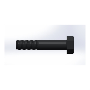 پیچ شش‌گوش ASME B18.2.1 گرید A سایز 1 × 5 اینچ، رزوه UNC 8 TPI، ساده - Side view