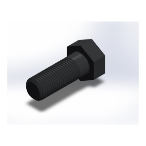 پیچ شش‌گوش ASME B18.2.1 گرید A سایز 1-1/8 × 3 اینچ، رزوه 8UN 8 TPI، ساده - ISO view