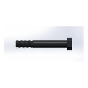 پیچ شش‌گوش ASME B18.2.1 گرید A سایز 1-1/8 × 8 اینچ، رزوه 8UN 8 TPI، ساده - Side view