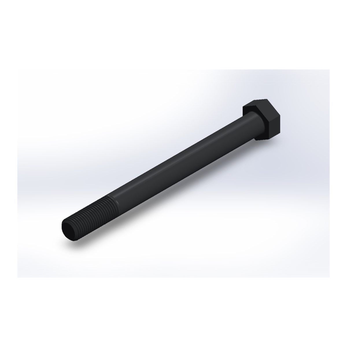 پیچ شش‌گوش ASME B18.2.1 گرید A سایز 1-1/8 × 12 اینچ، رزوه 8UN 8 TPI، ساده - ISO view
