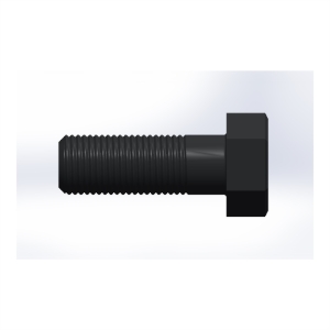 پیچ شش‌گوش ASME B18.2.1 گرید A سایز 1-1/4 × 3-1/2 اینچ، رزوه 8UN 8 TPI، ساده - Side view