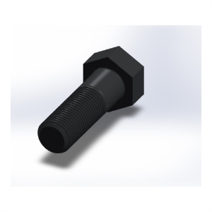 پیچ شش‌گوش ASME B18.2.1 گرید A سایز 1-1/4 × 4 اینچ، رزوه 8UN 8 TPI، ساده - Rear view