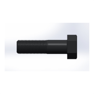 پیچ شش‌گوش ASME B18.2.1 گرید A سایز 1-1/4 × 4-1/2 اینچ، رزوه 8UN 8 TPI، ساده - Side view