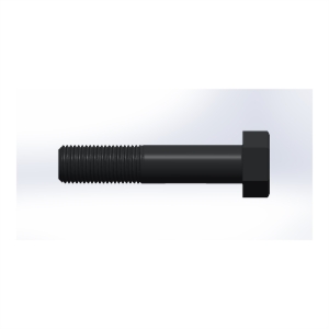 پیچ شش‌گوش ASME B18.2.1 گرید A سایز 1-1/4 × 6 اینچ، رزوه 8UN 8 TPI، ساده - Side view
