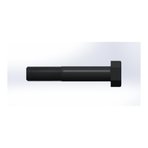 پیچ شش‌گوش ASME B18.2.1 گرید A سایز 1-1/4 × 7 اینچ، رزوه 8UN 8 TPI، ساده - Side view