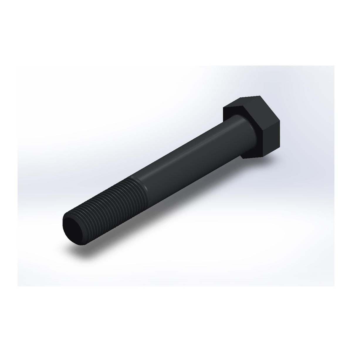 پیچ شش‌گوش ASME B18.2.1 گرید A سایز 1-1/4 × 8 اینچ، رزوه 8UN 8 TPI، ساده - ISO view