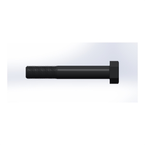 پیچ شش‌گوش ASME B18.2.1 گرید A سایز 1-1/4 × 8 اینچ، رزوه 8UN 8 TPI، ساده - Side view