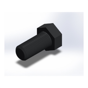 پیچ شش‌گوش ASME B18.2.1 گرید A سایز 1-3/8 × 3 اینچ، رزوه 8UN 8 TPI، ساده - ISO view