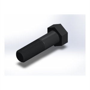 پیچ شش‌گوش ASME B18.2.1 گرید A سایز 1-3/8 × 5 اینچ، رزوه 8UN 8 TPI، ساده - ISO view