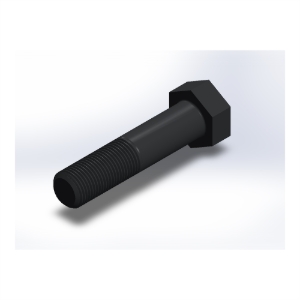 پیچ شش‌گوش ASME B18.2.1 گرید A سایز 1-3/8 × 6 اینچ، رزوه 8UN 8 TPI، ساده - ISO view