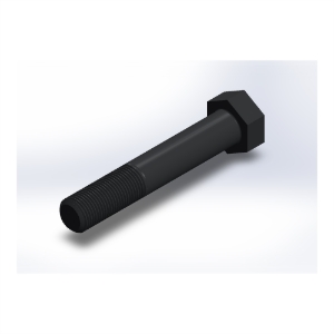 پیچ شش‌گوش ASME B18.2.1 گرید A سایز 1-3/8 × 8 اینچ، رزوه 8UN 8 TPI، ساده - ISO view