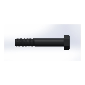 پیچ شش‌گوش ASME B18.2.1 گرید A سایز 1-3/8 × 8 اینچ، رزوه 8UN 8 TPI، ساده - Side view