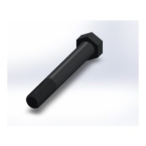 پیچ شش‌گوش ASME B18.2.1 گرید A سایز 1-3/8 × 10 اینچ، رزوه 8UN 8 TPI، ساده - Rear view