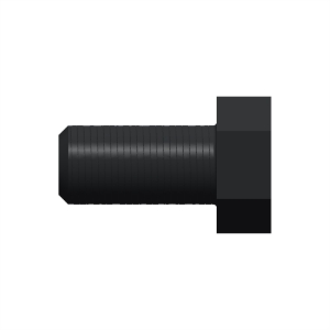 پیچ شش‌گوش ASME B18.2.1 گرید A سایز 1-1/2 × 3 اینچ، رزوه 8UN 8 TPI، ساده - Side view