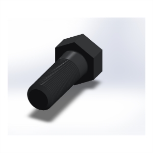 پیچ شش‌گوش ASME B18.2.1 گرید A سایز 1-1/2 × 4 اینچ، رزوه 8UN 8 TPI، ساده - Rear view