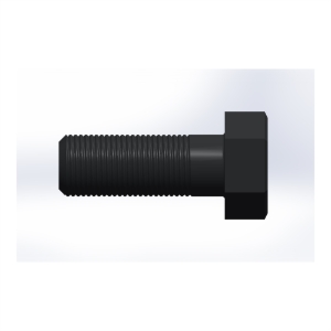 پیچ شش‌گوش ASME B18.2.1 گرید A سایز 1-1/2 × 4 اینچ، رزوه 8UN 8 TPI، ساده - Side view