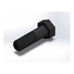 پیچ شش‌گوش ASME B18.2.1 گرید A سایز 1-1/2 × 5 اینچ، رزوه 8UN 8 TPI، ساده - ISO view