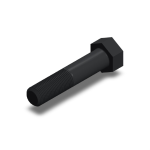 پیچ شش‌گوش ASME B18.2.1 گرید A سایز 1-1/2 × 7 اینچ، رزوه 8UN 8 TPI، ساده - ISO view
