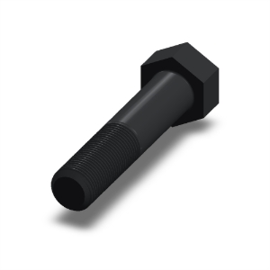 پیچ شش‌گوش ASME B18.2.1 گرید A سایز 1-1/2 × 7 اینچ، رزوه 8UN 8 TPI، ساده - Rear view