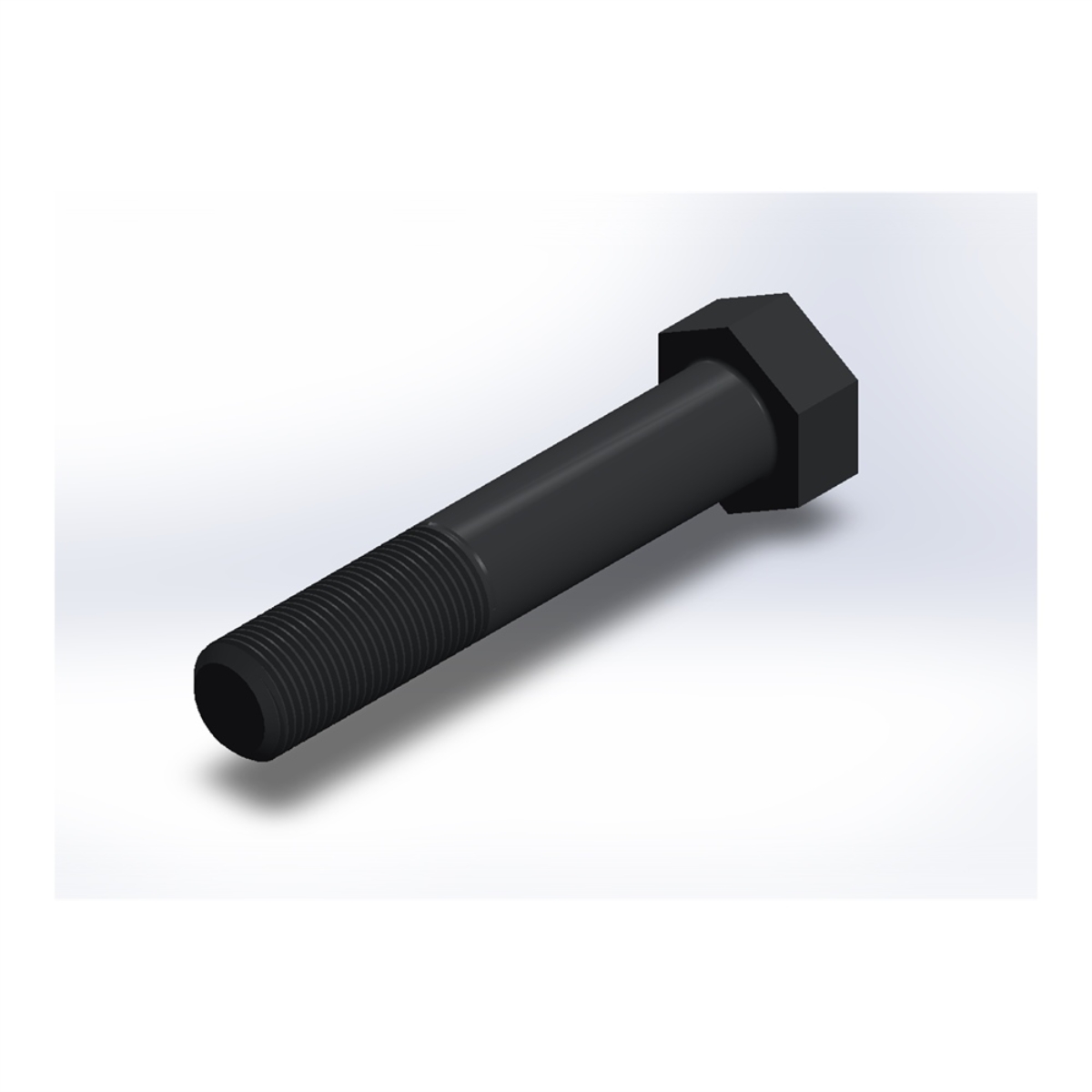 پیچ شش‌گوش ASME B18.2.1 گرید A سایز 1-1/2 × 8 اینچ، رزوه 8UN 8 TPI، ساده - ISO view