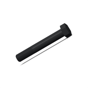 پیچ شش‌گوش ASME B18.2.1 گرید A سایز 1-1/2 × 10 اینچ، رزوه 8UN 8 TPI، ساده - Rear view