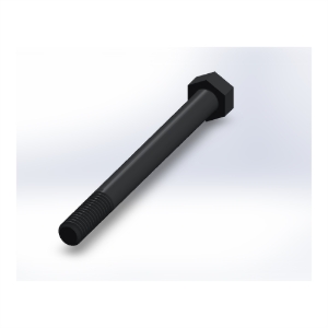 پیچ شش‌گوش ASME B18.2.1 گرید A سایز 5/16 × 3-1/2 اینچ، رزوه UNC 18 TPI، آبکاری روی - Rear view