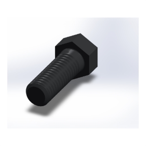 پیچ شش‌گوش ASME B18.2.1 گرید A سایز 7/16 × 1-1/4 اینچ، رزوه UNC 14 TPI، آبکاری روی - Rear view