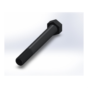 پیچ شش‌گوش ASME B18.2.1 گرید A سایز 5/8 × 5 اینچ، رزوه UNC 11 TPI، آبکاری روی - Rear view